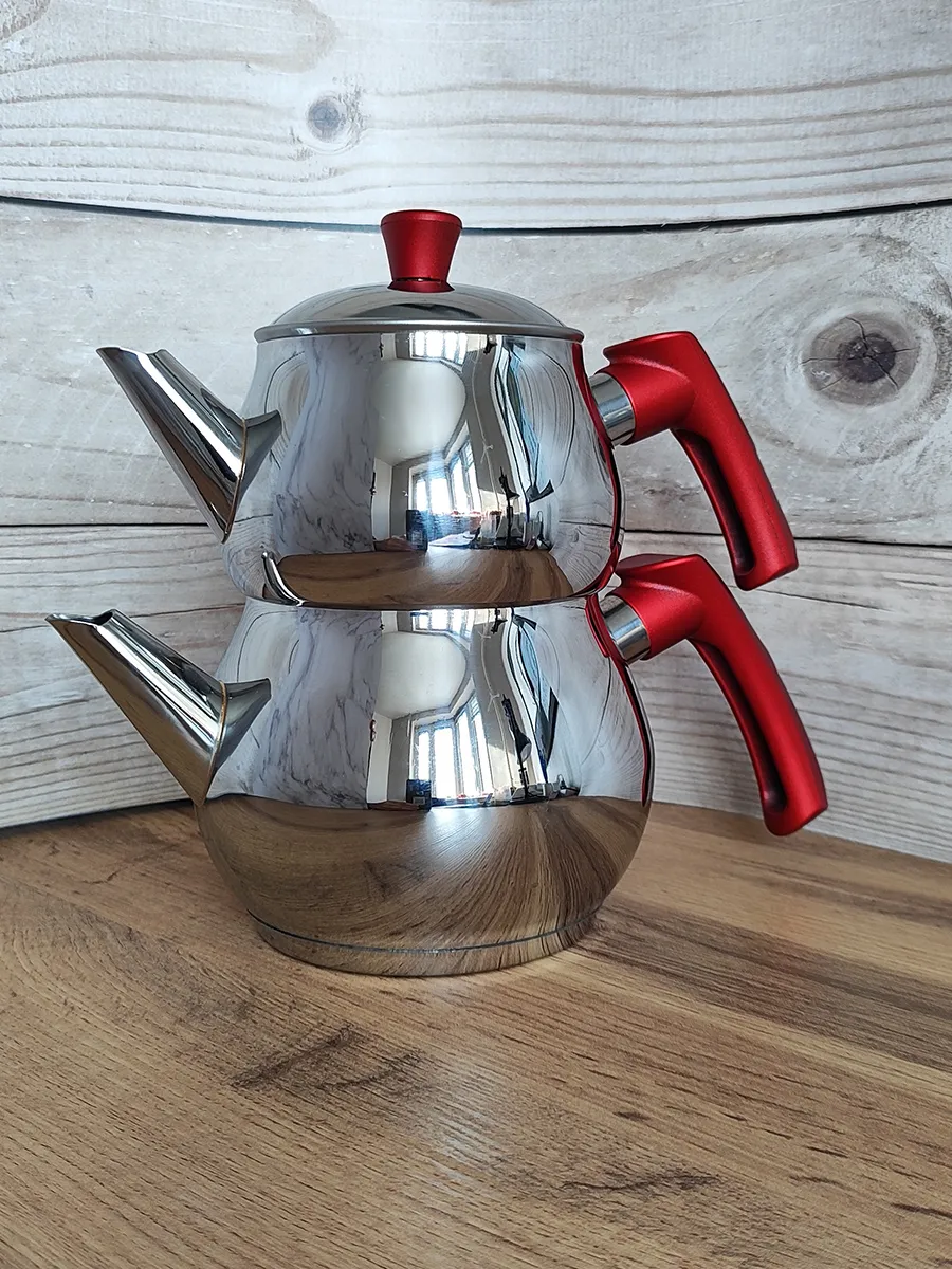 Çelik Çift Katlı Çaydanlık, 2,5 L 2