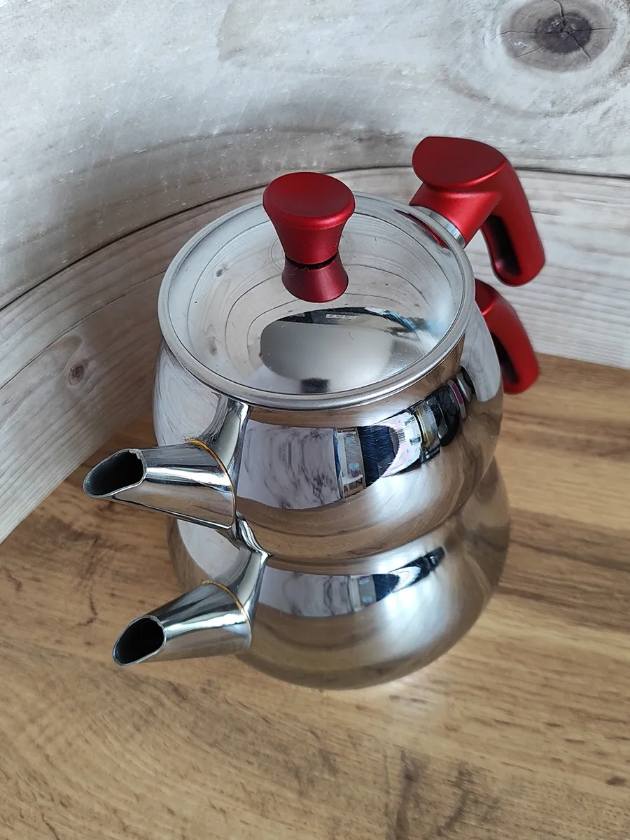 Çelik Çift Katlı Çaydanlık, 2,5 L 3