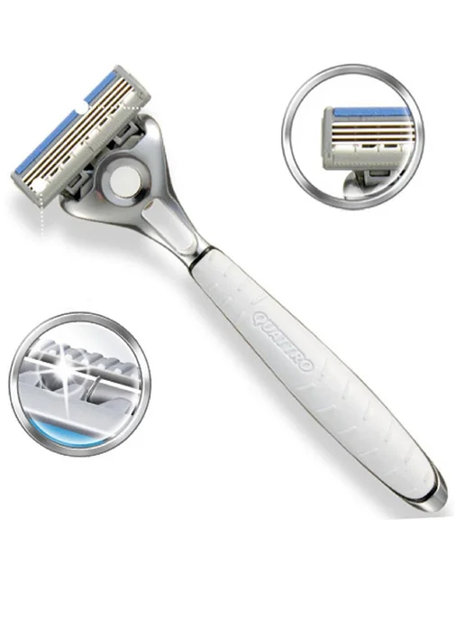 Wilkinson Sword Quattro Precision Станок мужской для бритья + 5 кассет, белый, фото 7