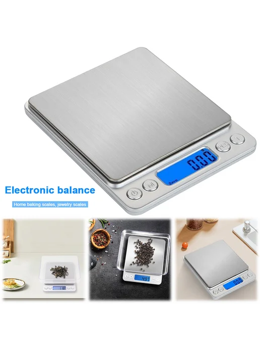 Кухонные весы 500 г, LCD дисплей, точность 0.01 г, цифровые, 500 г, 0,01 г, фото 2