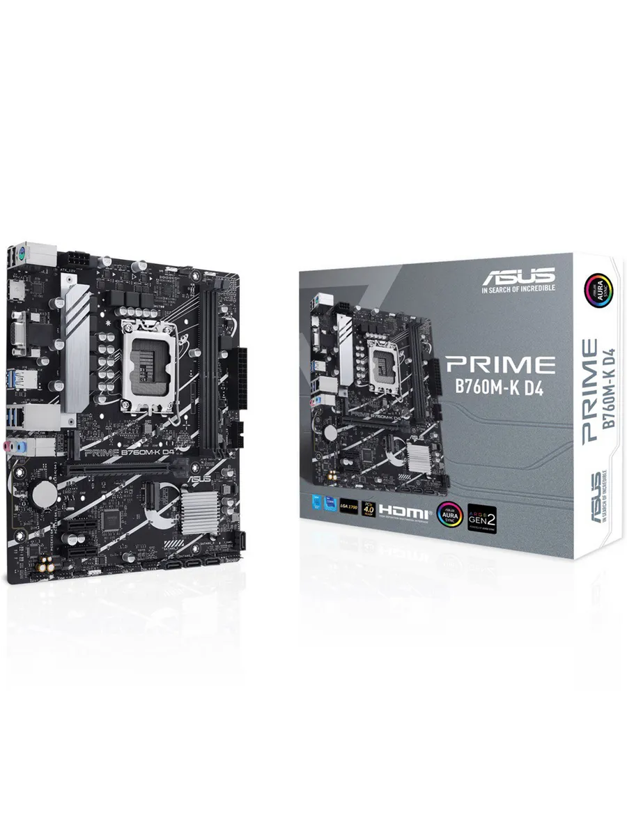 Asus Материнская плата PRIME B760M-K D4 LGA1700 Intel B760 mATX R