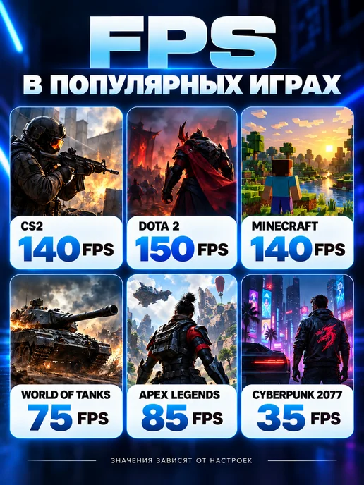 AngevaTech Игровой компьютер i7 RX 580 8GB 16ГБ 256GB SSD, 8 ГБ, 16 ГБ, фото 3