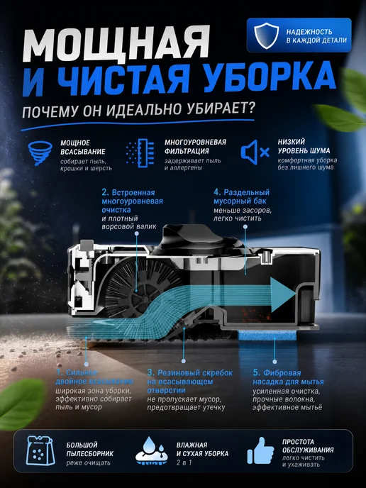 Механический веник для дома с LED-подсветкой, оранжевый, фото 6