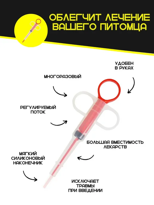 Таблеткодаватель для кошек и собак ветеринарный инструмент, вариант, фото 4