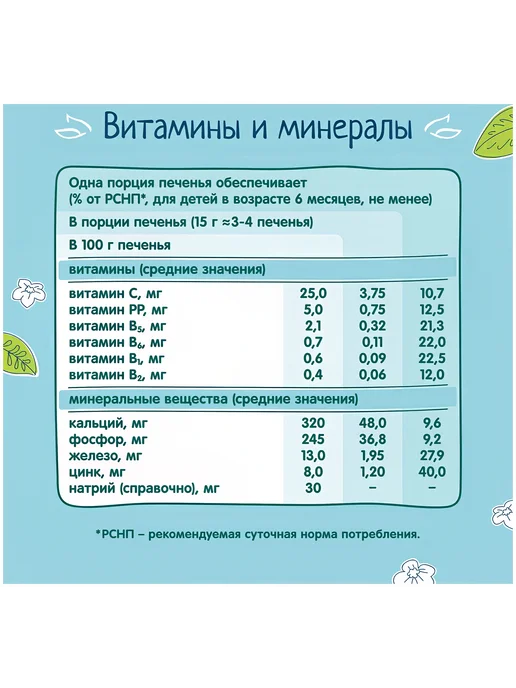 Печенье ФрутоНяня растворимое пшеничное с 6 мес, 120 г, 120 г, фото 7
