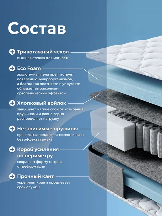 COMFY SON Ортопедический детский матрас 160*80 см, 160x70, фото 2