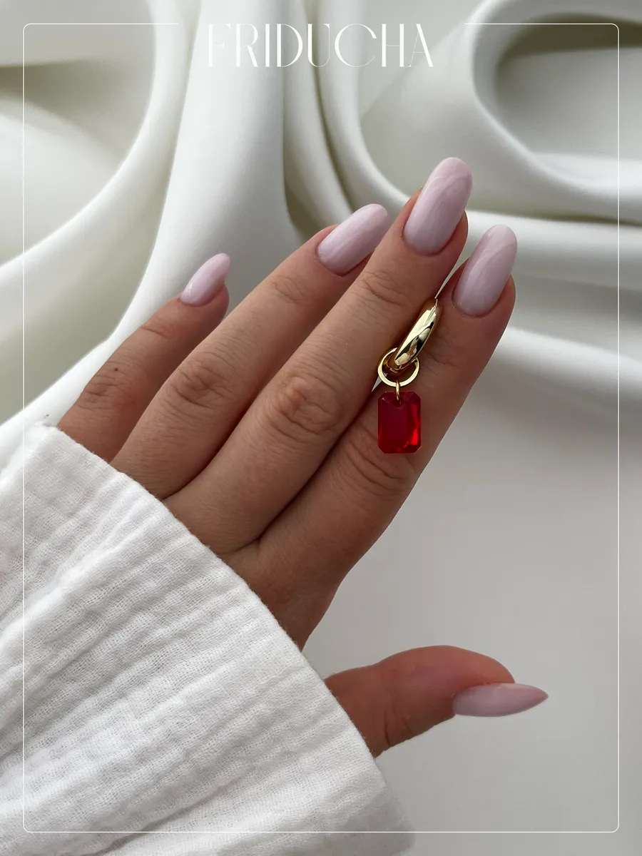 Подвеска Emerald Cut Light Siam Swarovski, позолота