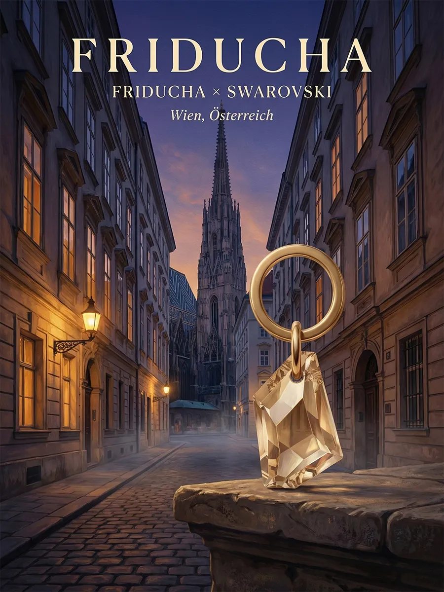 Подвеска De-Art Golden Shadow Swarovski 18 мм, позолота
