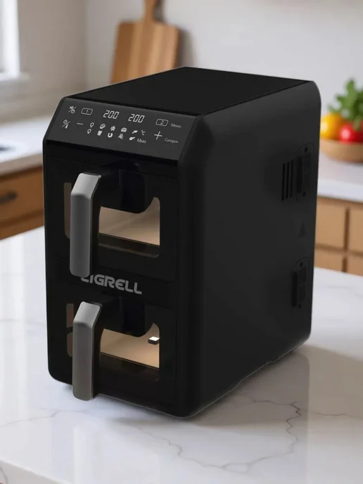 LIGRELL Аэрогриль LAIF-1004TB, чаши 5+5л, 2600 Вт, 1004 ТБ, 5 л, фото 7