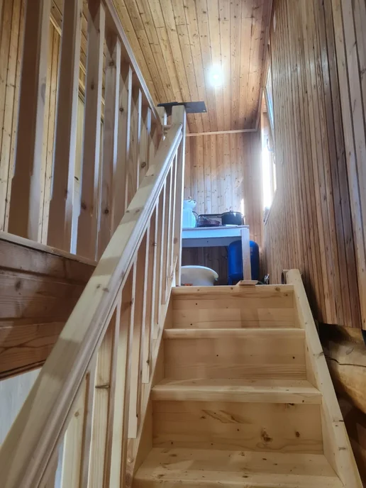 StairShop Лестница на второй этаж проем 960х3260 мм (левый поворот), 960x3260 мм, фото 8