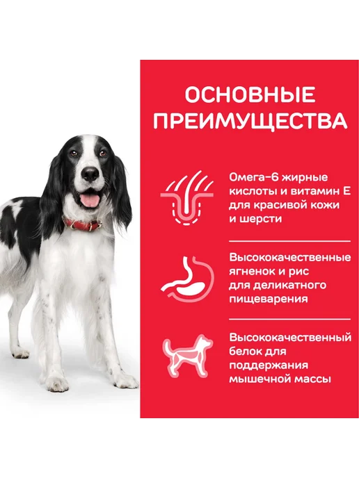 Сухой корм HILL'S Hills для собак, средние, ягненок, 14 кг, фото 4