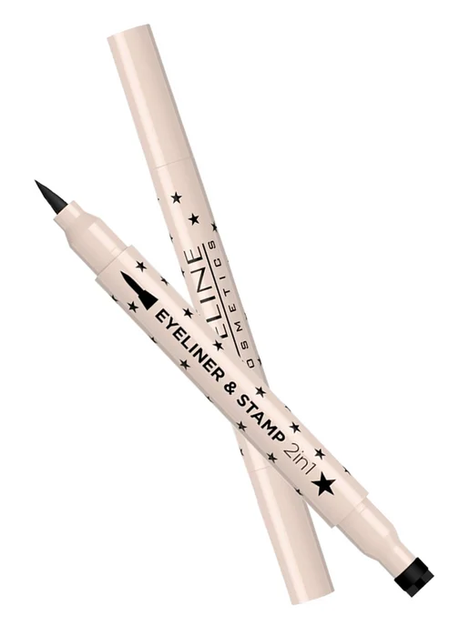 EVELINE Подводка для глаз 2в1 штамп Звезда Eyeliner&Stamp, 1шт, 1 шт, фото 5