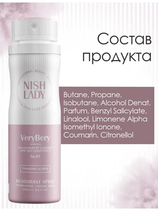 Nishlady Дезодорант спрей антиперспирант, 200 мл, фото 3