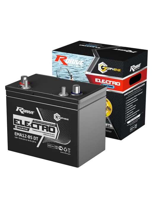 RDrive Лодочный аккумулятор Marine EMA12-85 DT 12В 85Ач GRAPHENEAGM, вариант, фото 2