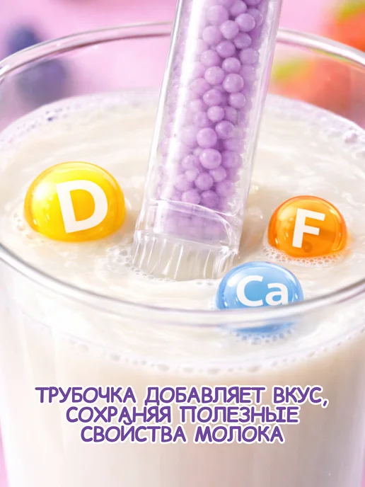 Три кота Трубочки для молока Ягодный+фруктовый микс,50+5 шт,11 уп, 5 шт, фото 3