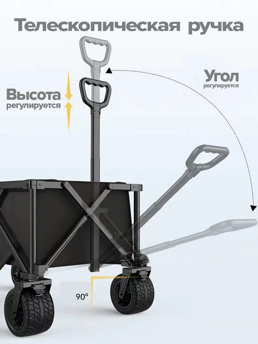 Loomar Space Тележка складная для кемпинга, бежевый, фото 4
