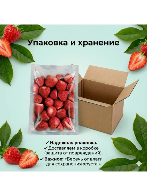 Клубника сублимированная 100 г, 500 г, фото 4
