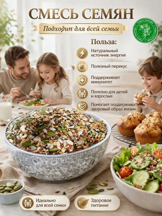 ЧУДЕСА ПРИРОДЫ . Смесь семян для салатов 2кг, 1 кг, фото 5