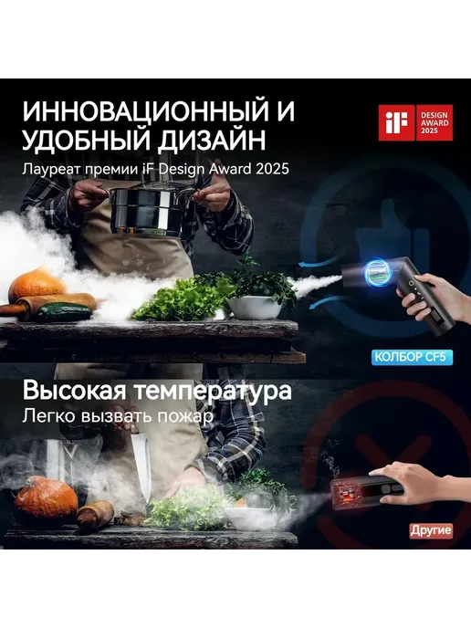 COLBOR CF5 Портативный дымогенератор для фотосъемки, в упаковке 1 кг, фото 7