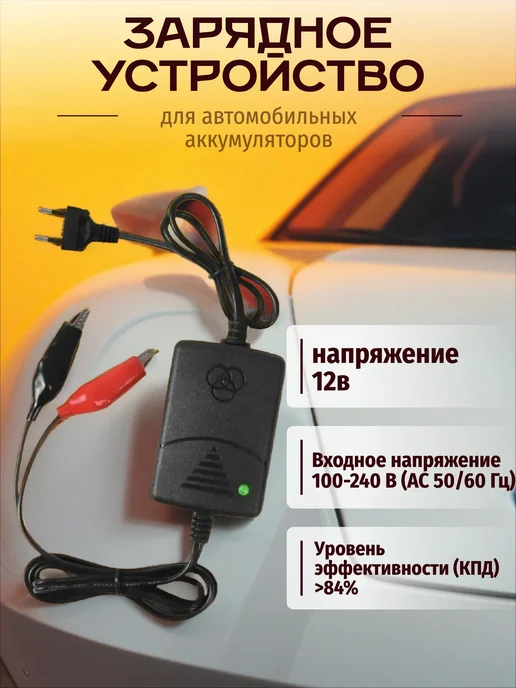 Умное зарядное устройство для автомобильного акб 12В, вариант
