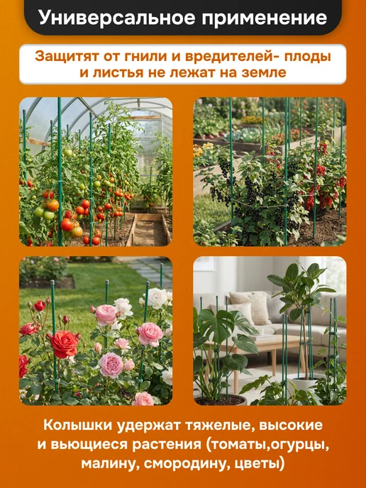 Садовита Колышки садовые для растений с наконечником 150 см, зеленый, фото 2