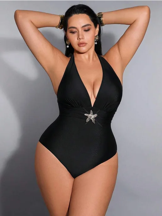 ZIRA_LINGERIE Купальник женский слитный, черный, фото 4