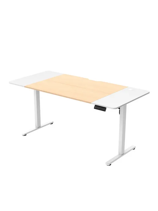 Zone 51 Стол компьютерный e-Freeflow 140x75 Light Wood-White, 160x75, фото 7