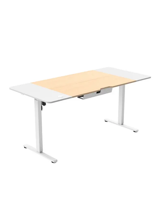 Zone 51 Стол компьютерный e-Freeflow 140x75 Light Wood-White, 160x75, фото 8