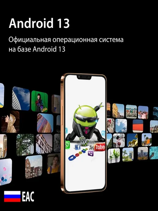 Смартфон Pro Max I Phona I17 Pro Max 12/12 ГБ, белый, фото 5