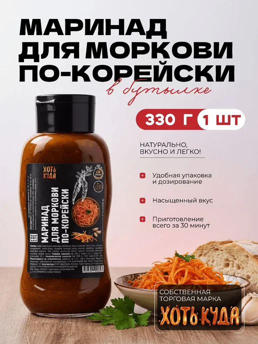 Хоть куда Маринад для мяса “Хоть куда” в бутылке, вариант