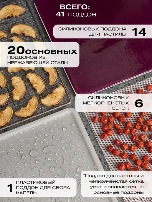 Meyvel Сушилка для овощей и фруктов, дегидратор MDH20-1S2 (Чёрный), черный, фото 3