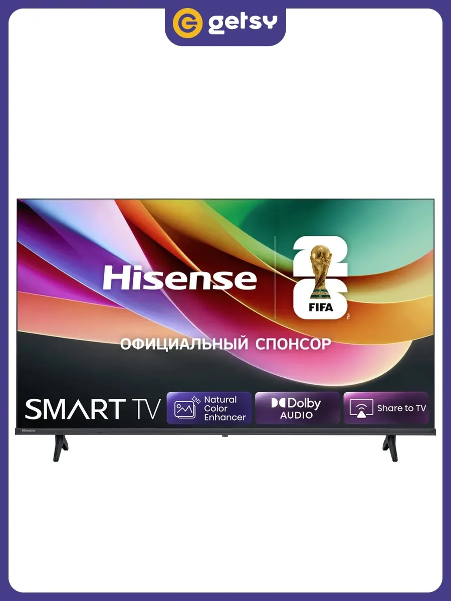 HISENSE 40" Телевизор 40A4S, VA, 60 Гц, Full HD