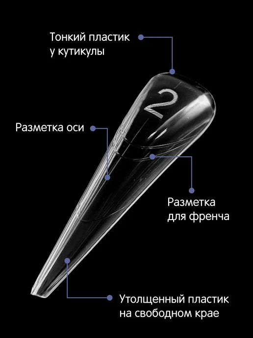 Y.ME Верхние формы для наращивания ногтей, 150 шт, фото 6