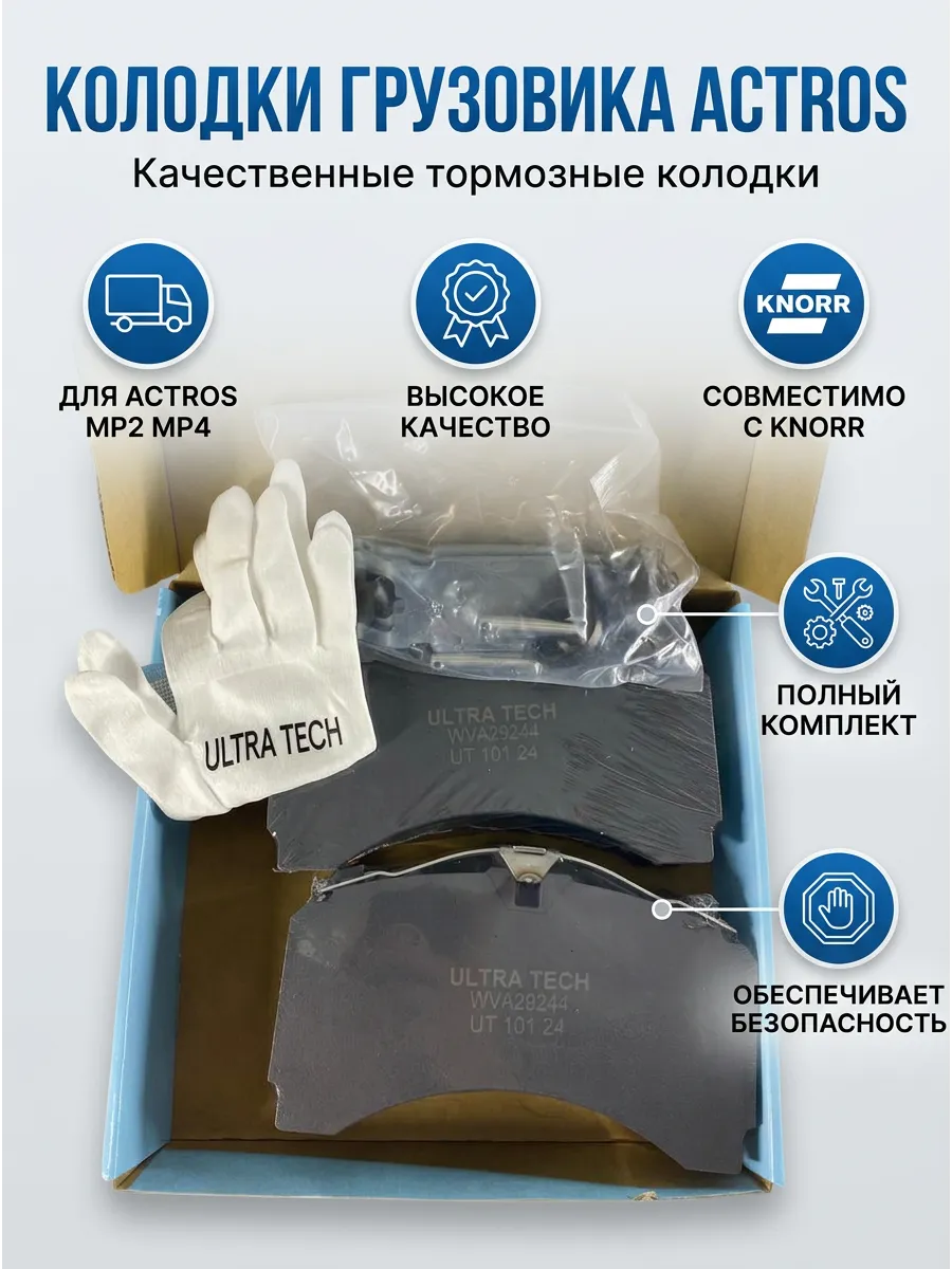 Колодки тормозные MB Actros, MP2, MP4, Antos, KNORR SL7,03- (29244) ULTRA TECH