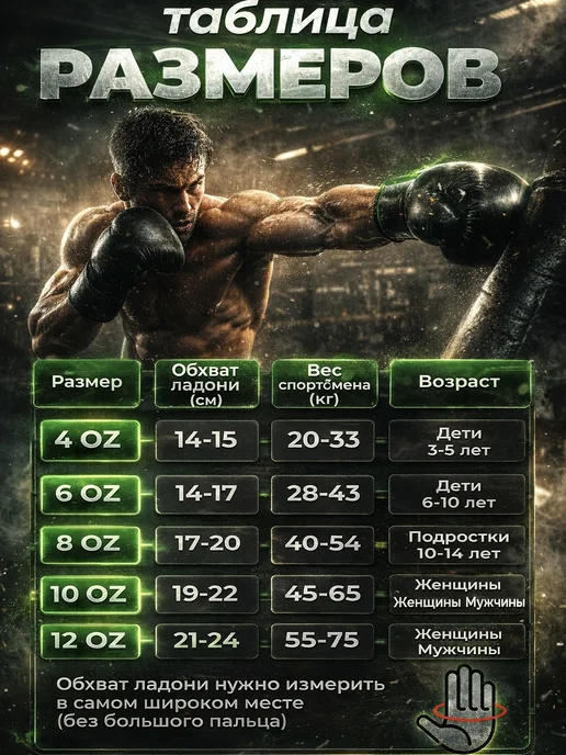 SochnoSport Перчатки боксерские тренировочные, черный, фото 7