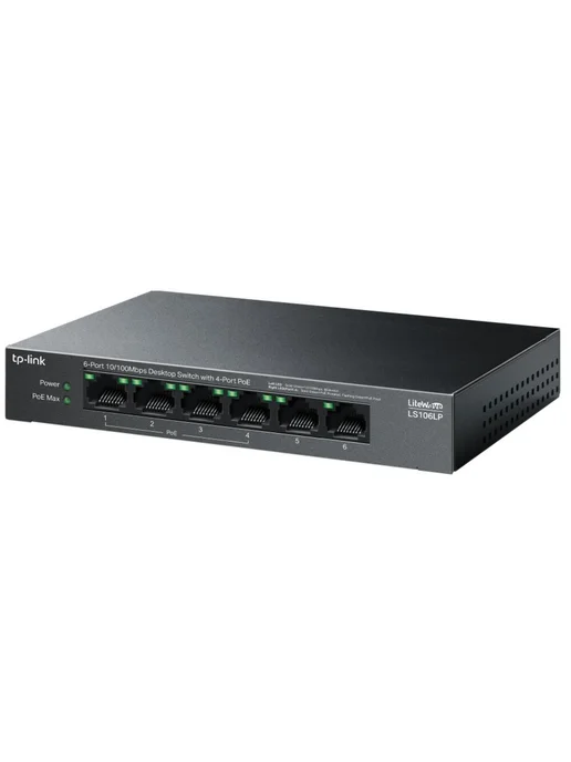 TP-link Коммутатор LS106LP неуправляемый 6 портов 10 100Мбит с, неуправляемый 6 портов 10, фото 8