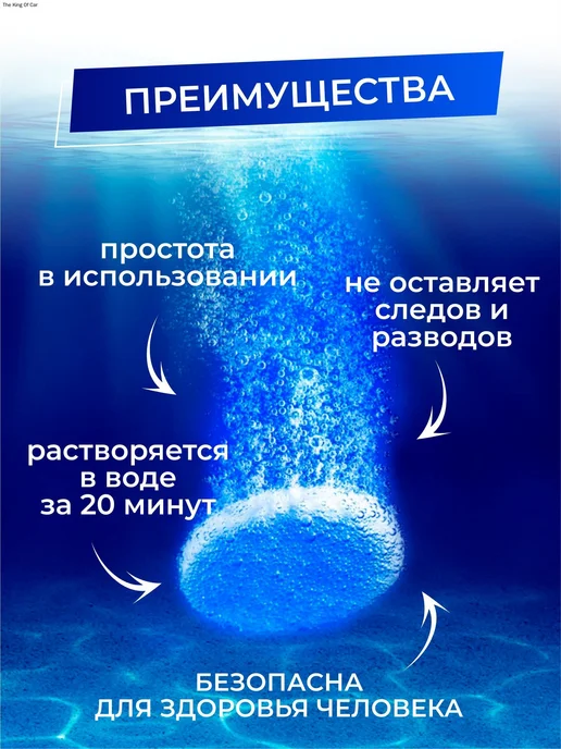 Жидкость стеклоомывателя в таблетках, до +1°C, 4 л, 4 л, фото 4