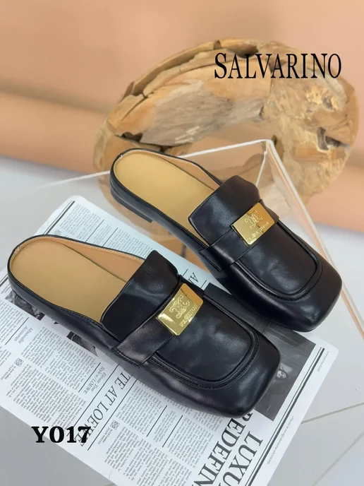 Salvarino Мюли летние, черный, фото 2