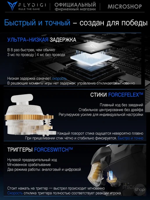 FLYDIGI Vader 5 Pro - геймпад для ПК, Телефона, Nintendo, Steam Deck, вариант, фото 3